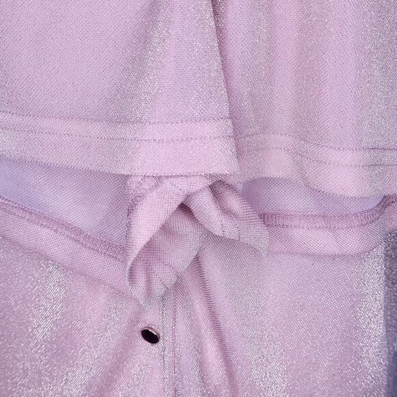 Aerosoles Pale Mauve Fairycore‎ Coquette Princess Shimmery Shorts Pajama Set NWT - Picture 4 of 12